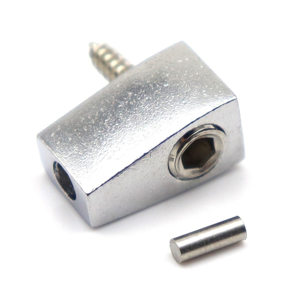 5 String Single String Bass Bridge Headless Individual Bridges and Nuts Silver