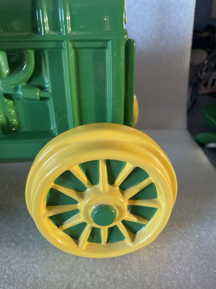 John Deere Tractor 1998 Enesco Ceramic Cookie Jar - Numbered - Some Damage