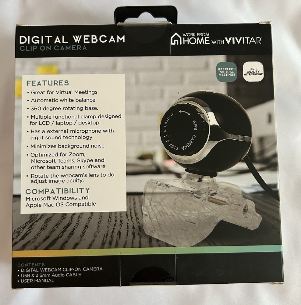 Vivitar Digital Webcam Clip On Camera - New In Box