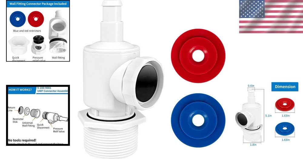 9-100-9001 Universal Wall Fitting Connector for Polaris Pool Sweep