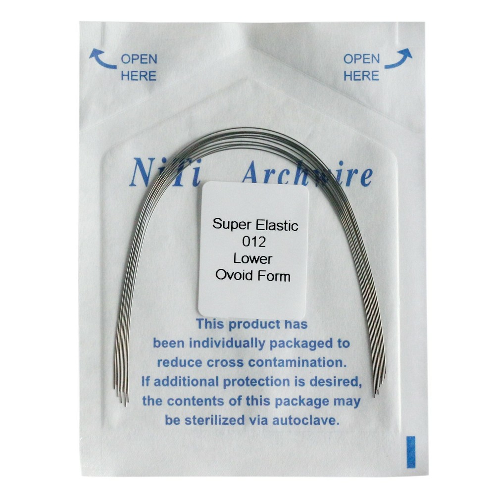 100pcs Dental Orthodontic Arch Wire Niti Super Elastic Round Rectangular Ovoid