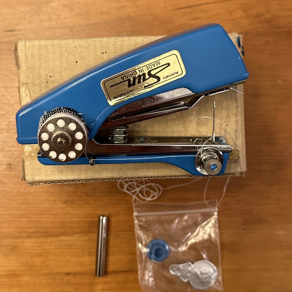 Blue - Automatic Sun - Hand held Automatic Sewing  Machine - Vintage Item.