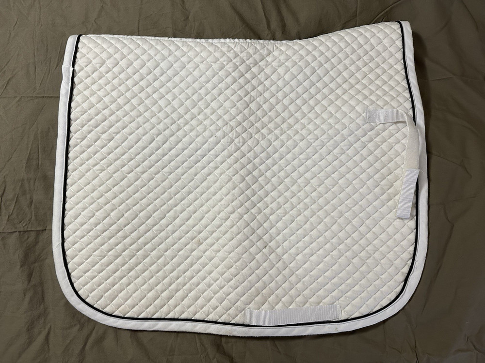 DOVER White Quilted Saddlepad Dressage