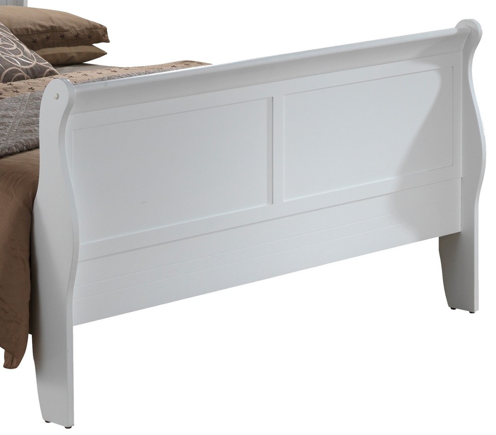 Elegant Traditional Full Bed In White