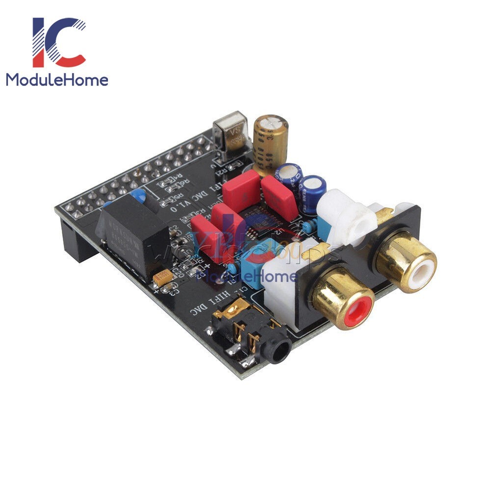 Black HIFI DAC Audio Sound Card Module I2S Interface For Raspberry Pi B Version