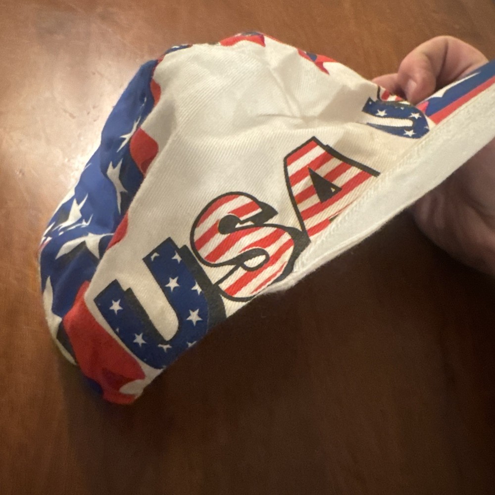 Vintage USA Red / White / Blue Cycling Cap