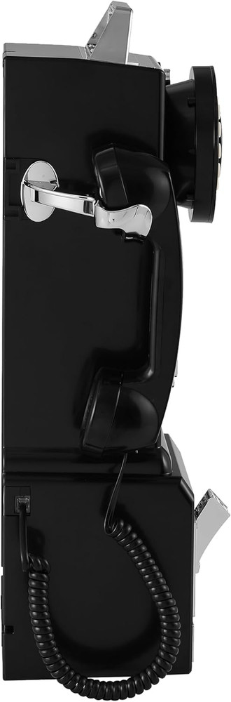 CR56-BK 1950'S Payphone with Push Button Technology, Black