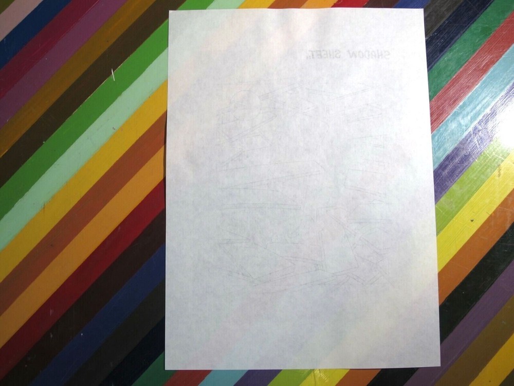 vtg graffiti art show print- process transparency worksheet shadow corrections