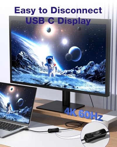 USB Type-C On Off Switch Cable [3.3ft], USB 3.1 C to C Cable with Switch Black