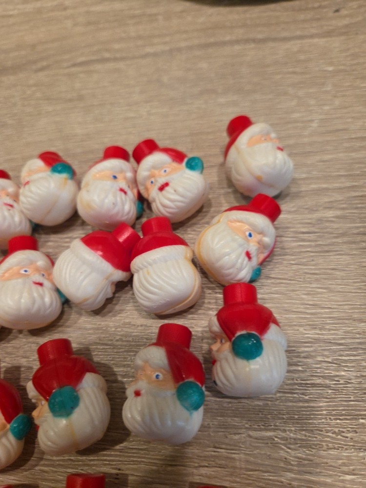 Vintage Plastic Santa Light Covers (20)