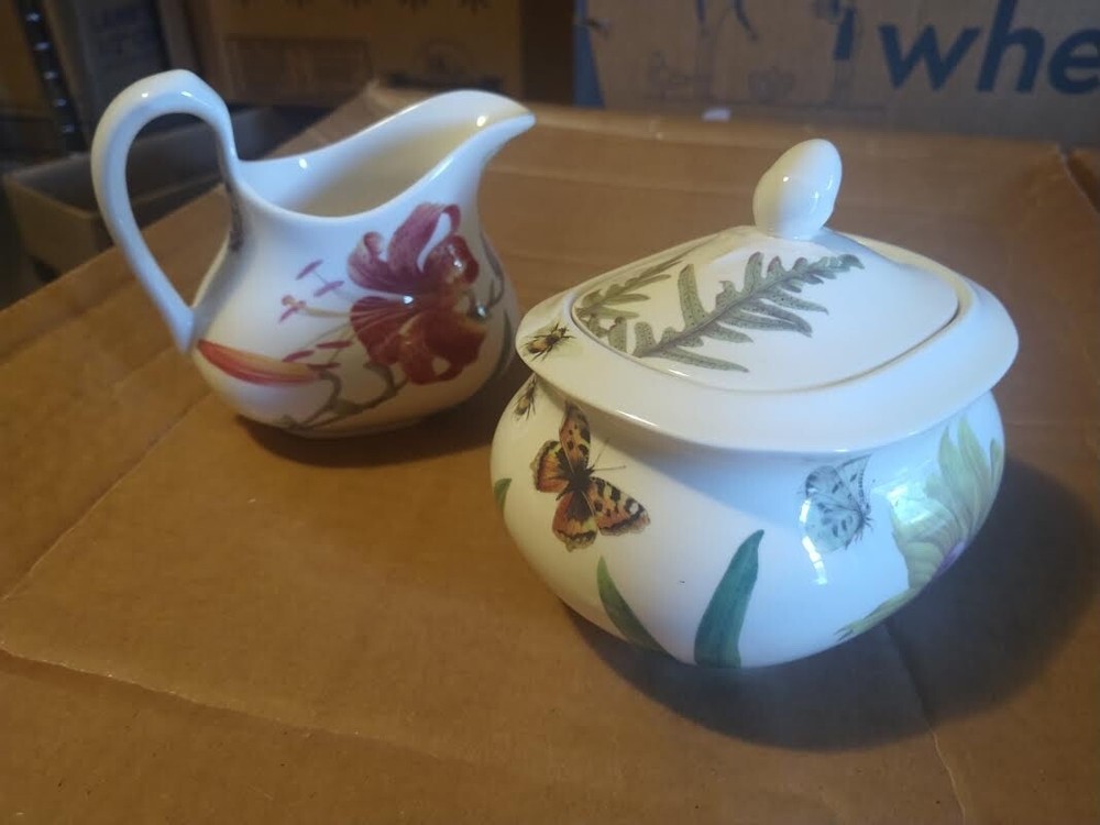Spode Floral Haven Cream & Sugar