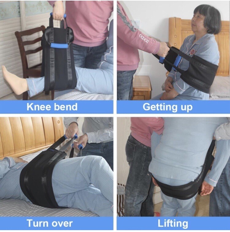 NEW 35" Transfer Nursing Sling Black 4 Handles