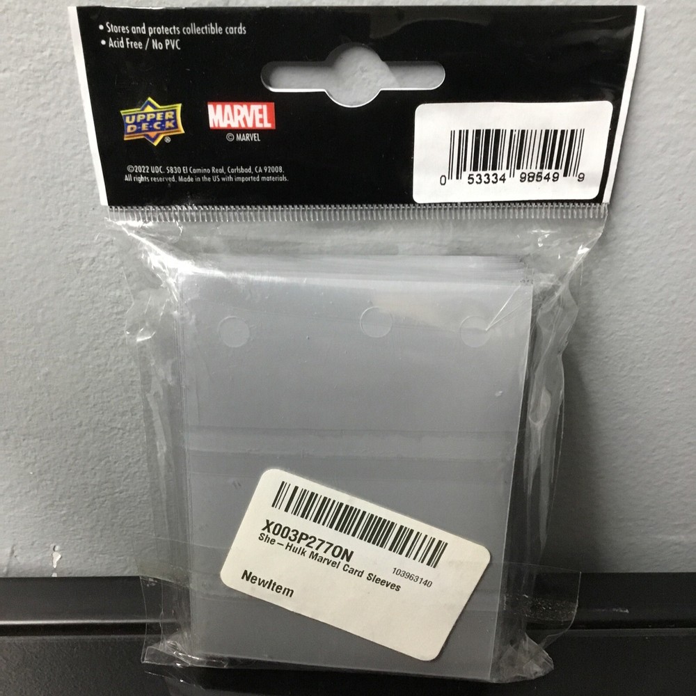 Upper Deck Marvel Deck Protector Collectible Card Sleeves She-Hulk 65 Count
