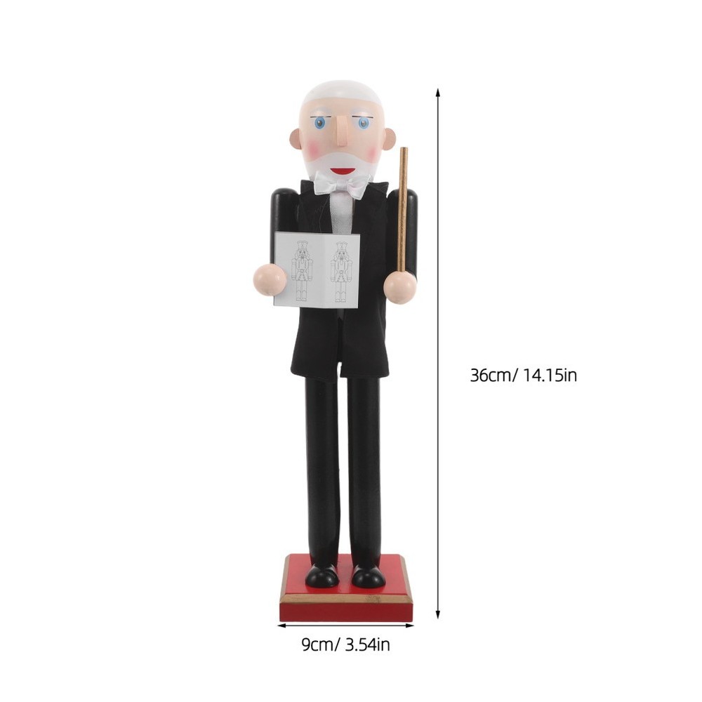 Nutcracker Professor Ornament Shelf Decor Decorative Black Nutcrackers