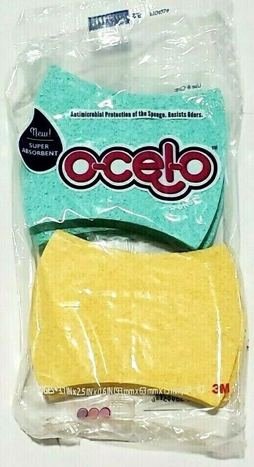OCELO Sponge Basic Odor Resistant Super Absorbent Scrub 8 Pack