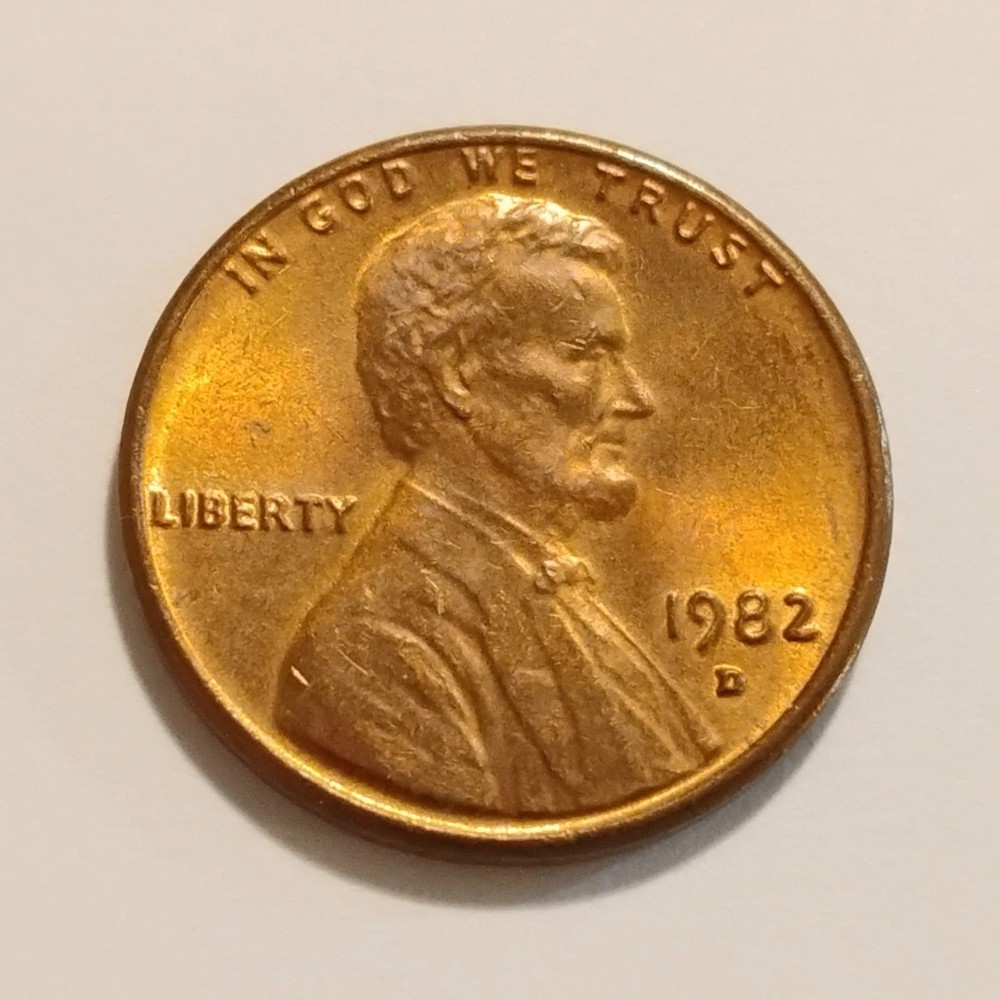 1982 D - RD - COPPER - LARGE DATE - 2