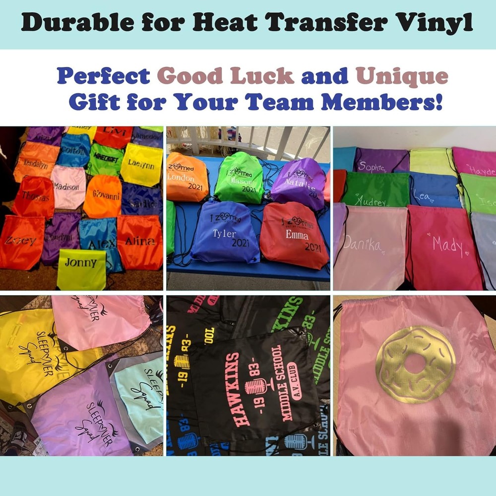 60-pack Drawstring Backpack Lightweight Nylon Draw String Bags in Multi-color