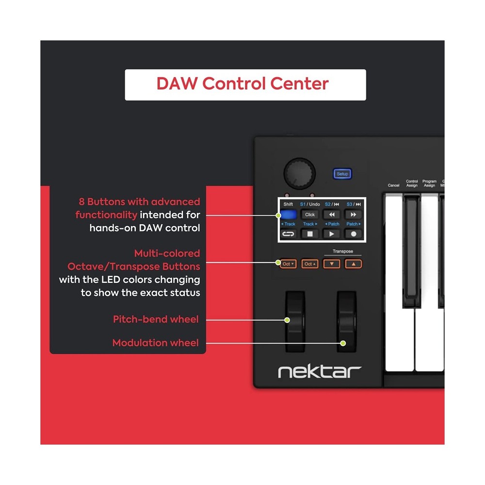Nektar Impact GX49 | USB MIDI Controller Keyboard with Nektar DAW Integration...