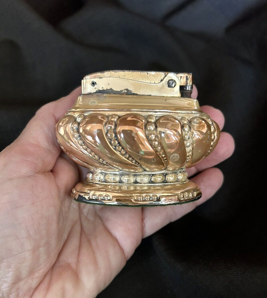 Vintage Ronson Crown Silver Plated Table Lighter - NOT WORKING