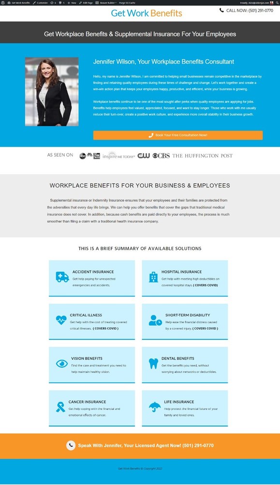 Custom Service Based Business WordPress Appointment Website