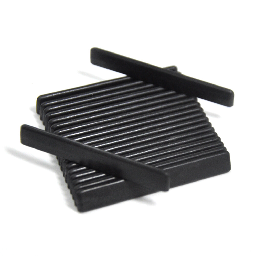 50pcs Black ABS Plastic Ukulele Bridge Saddles 53mm