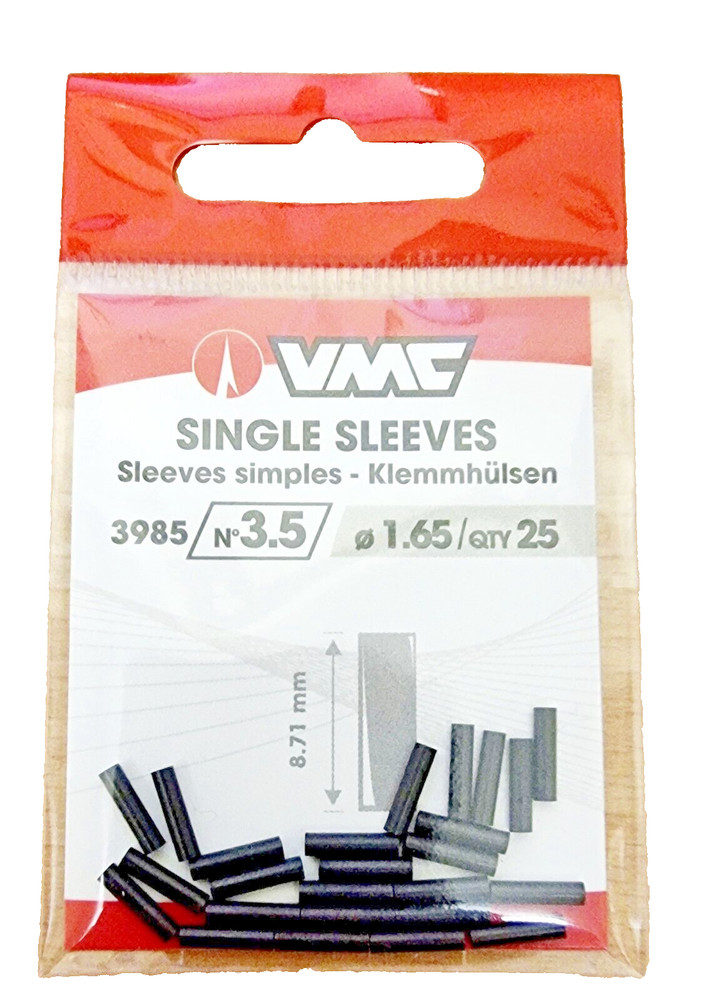 VMC Single Black Sleeves / Crimps - 3985