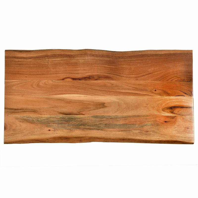 Carolina Classics Seti Live Edge Bar Table in Natural and Black