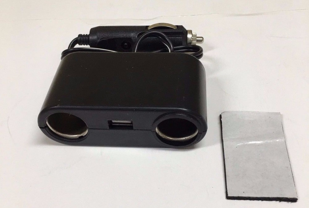 USB & 2 WAY CAR CIGARETTE LIGHTER SOCKET SPLITTER  DC 12V CHARGE ADAPTER ASK-G3