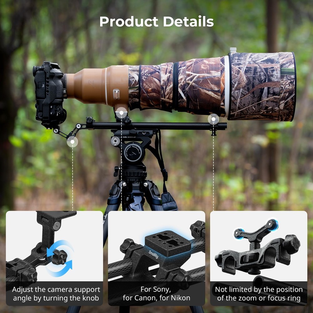Camera Lens Support Kit, 501PL Ecosystem Shooting Support Kit, Three-Point Co...