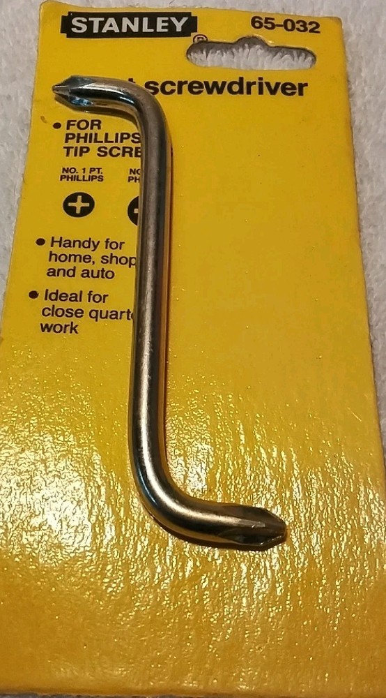 65-032 STANLEY  OFFSET SCREWDRIVER "1983 VINTAGE " USA 🇺🇸