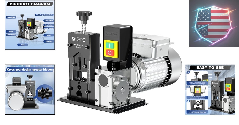 Electric Wire Stripper Machine, 0.06"-1.18" Automatic Wire Stripping Machine,...