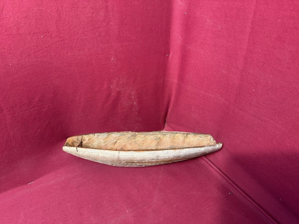 Vintage Carved Stone canoe