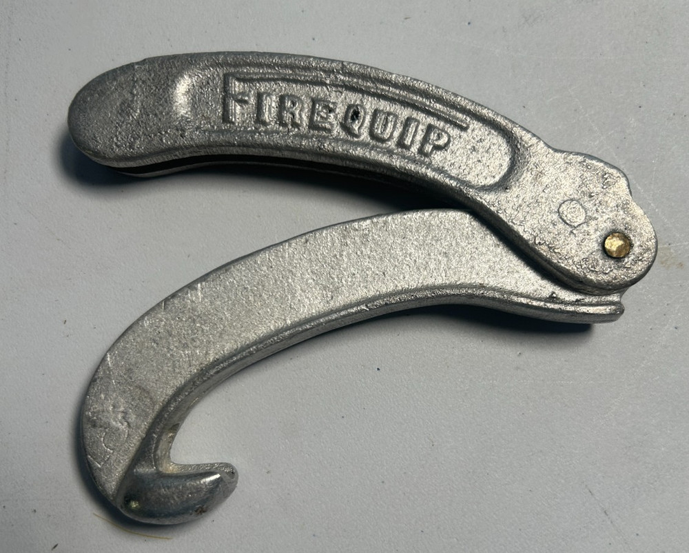VINTAGE FIREMAN'S TOOL FOLDING SPANNER WRENCH FIREQUIP BURLINGTON NC
