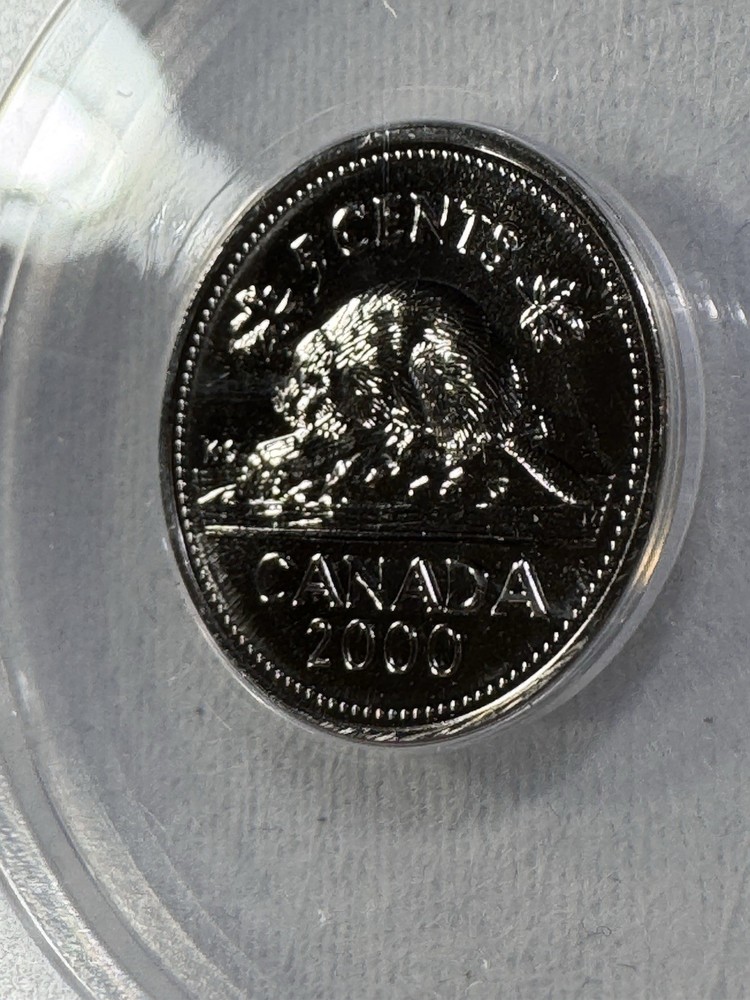 2000-W Canada 5 Cents Graded MS 68 by ANACS