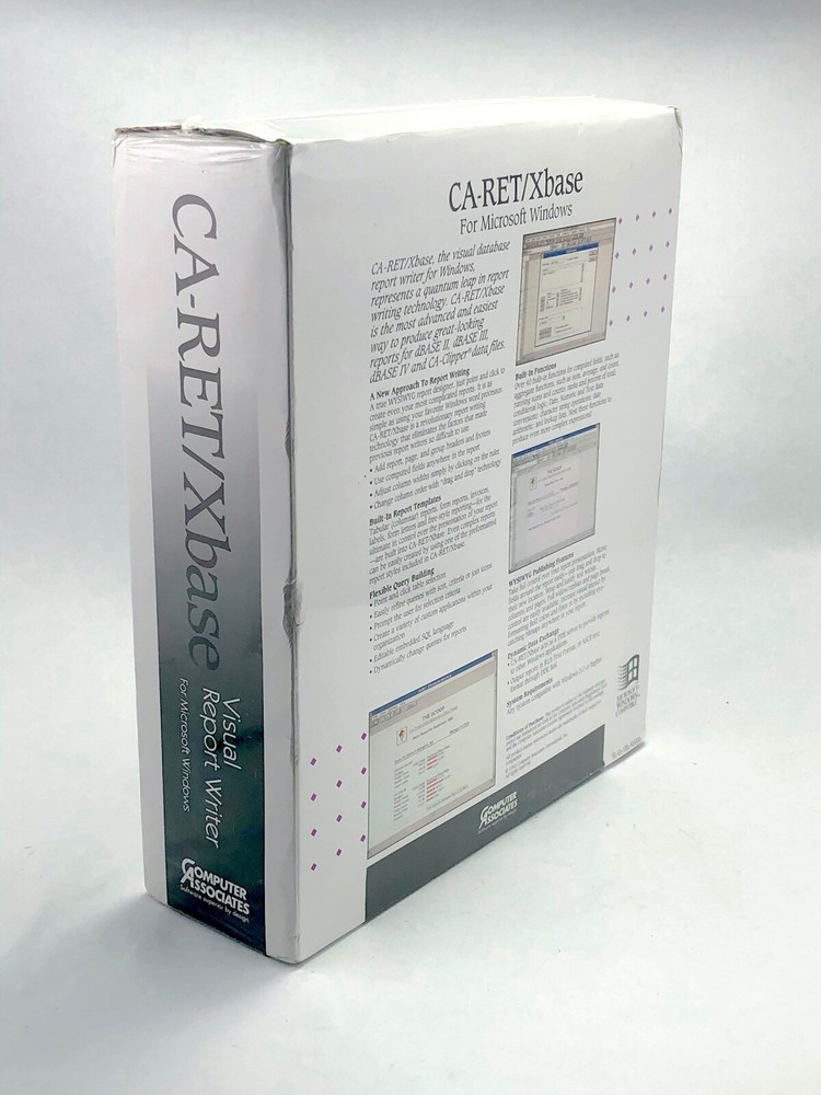 Rare NIB Computer Associates CA-RET/Xbase Visual Report Writer Microsoft Windows