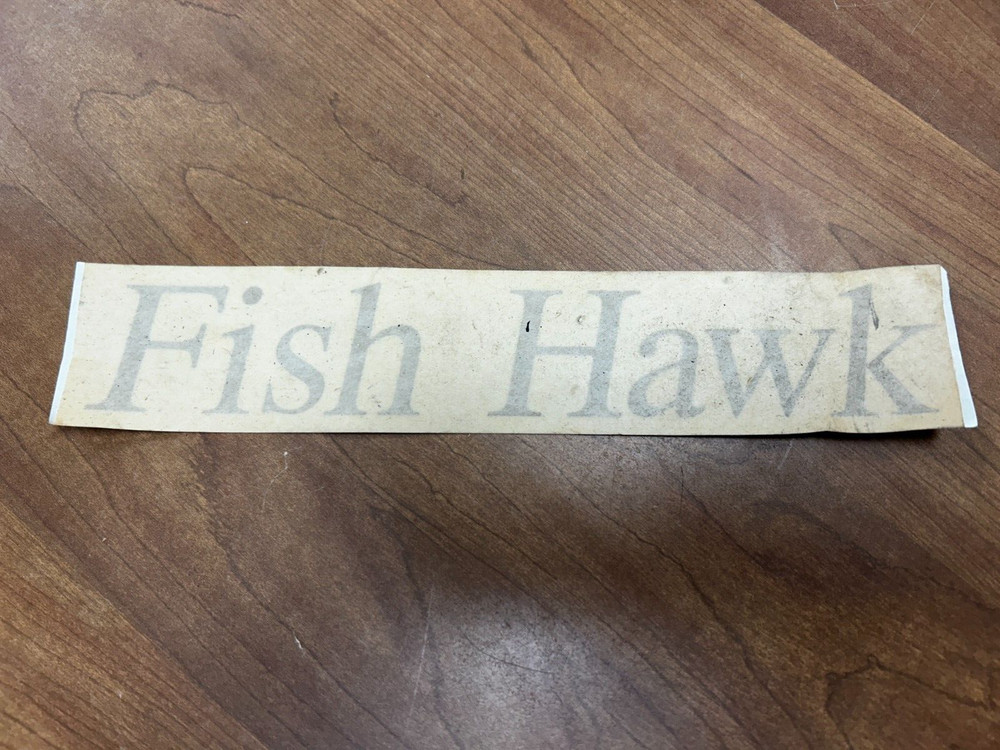 NOS Crestliner Fishhawk Fish Hawk Vinyl Hull Deca 9" x 1.5"