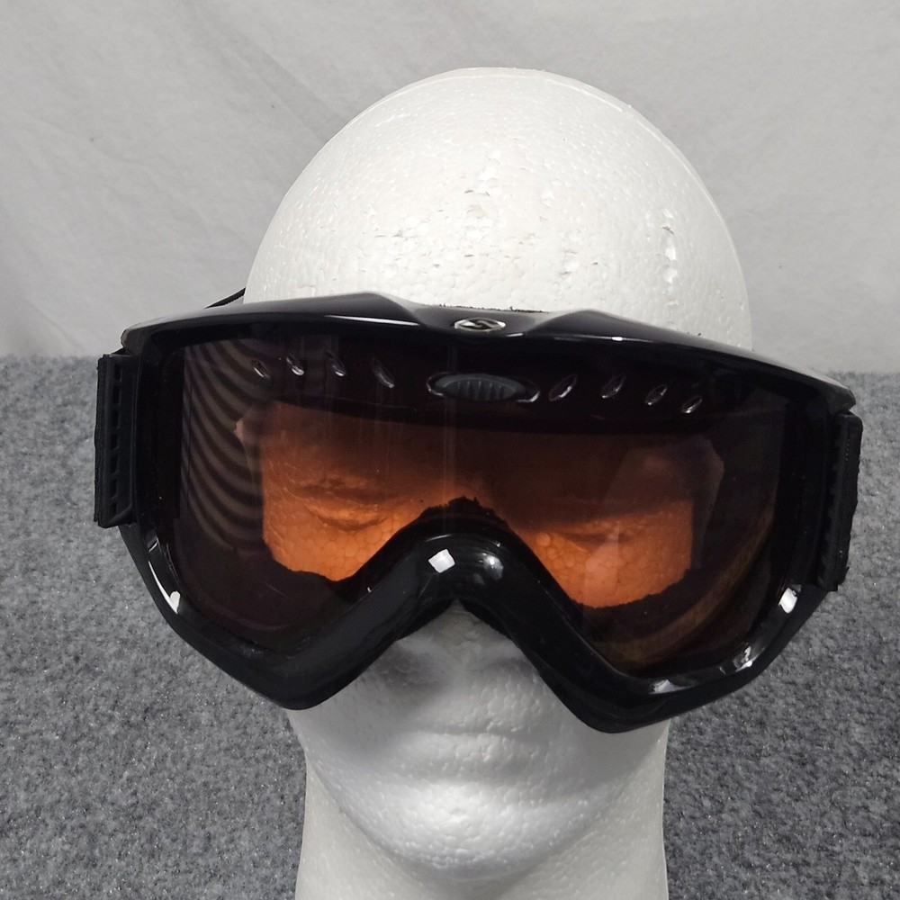 Smith Optics Ski Snowboard Goggles Black Frame Amber Lens Adjustable Strap