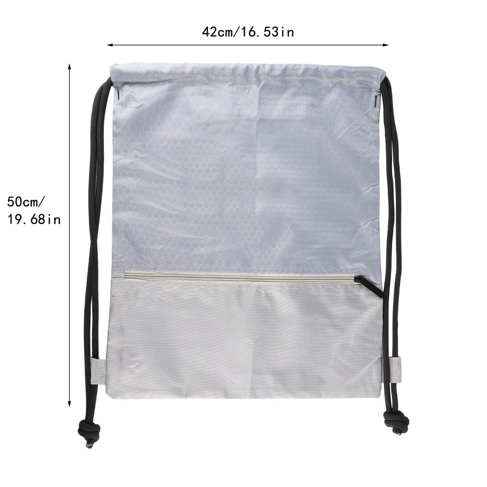Drawstring Backpack Bag, Waterproof Draw String Back One Size, Grey, Ordinary