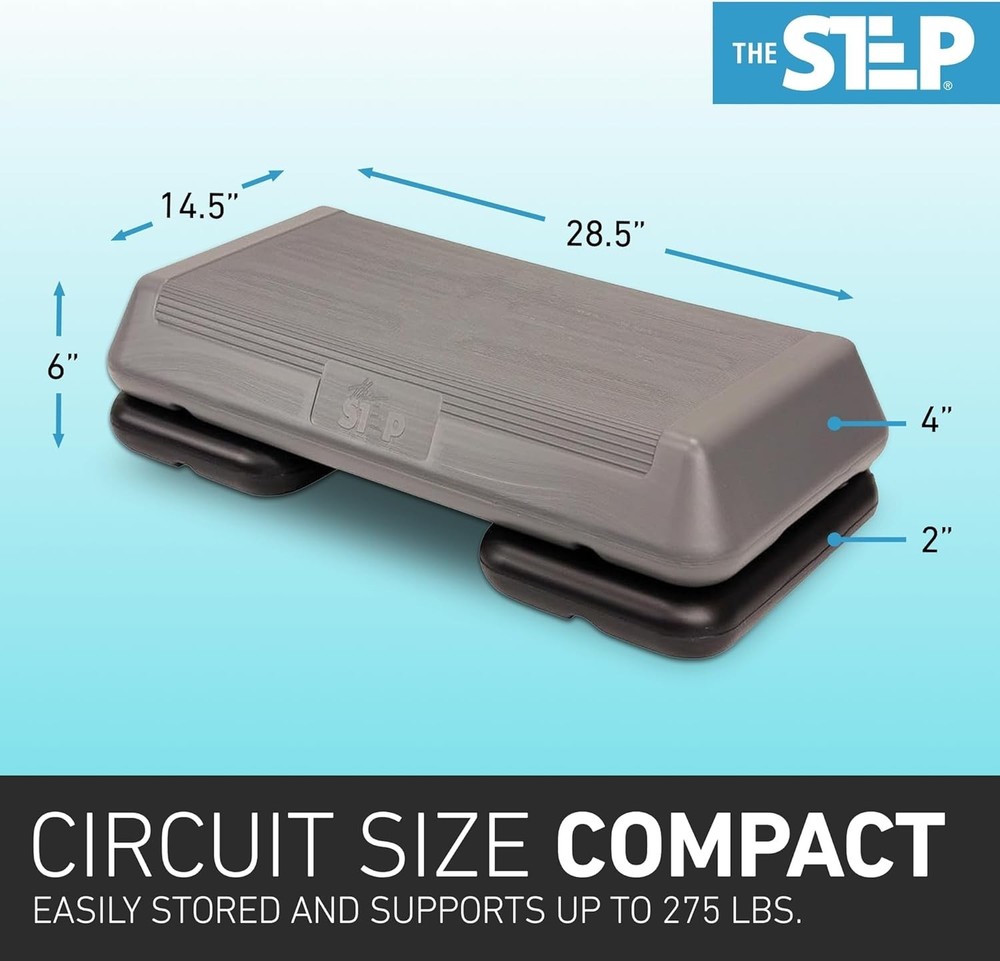 Customizable Circuit-Sized Exercise Step Platform for Home Workouts and More