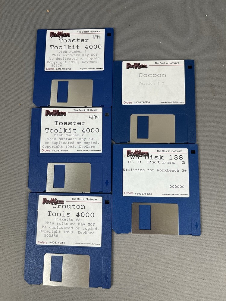 DevWare Software for Amiga - Toaster Toolkit 4000, Crouton Tools 4000, Cocoon...