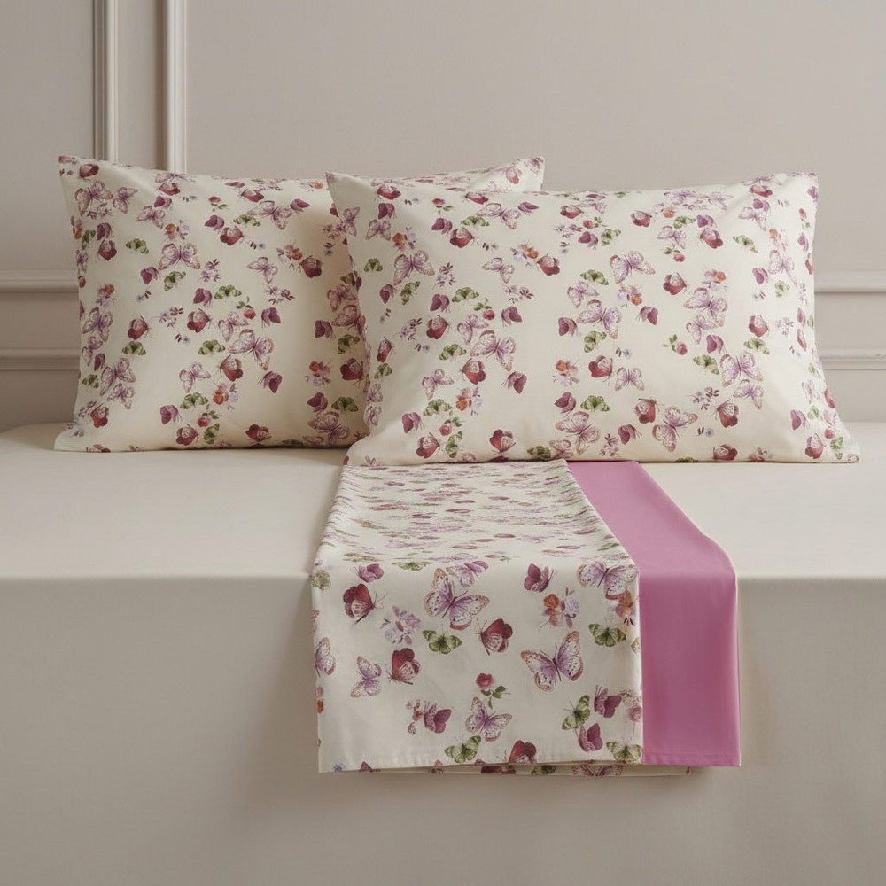 Sheet set for double bed MARTHA O'NEIL PAUL pink