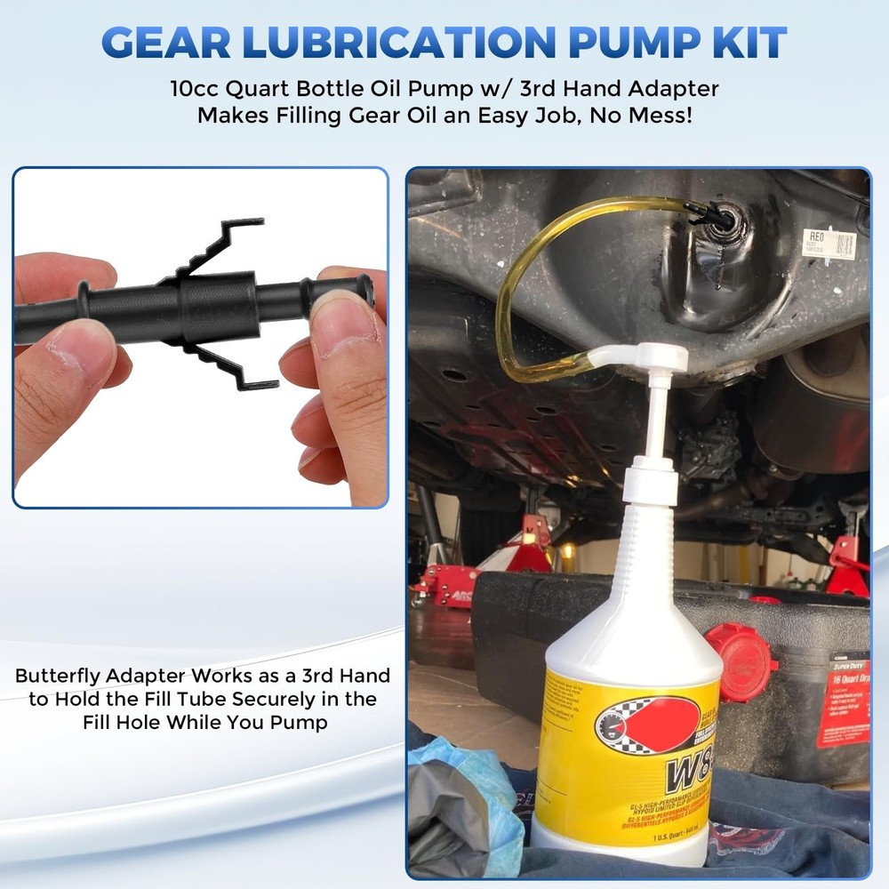Fluid Pump for Standard Quart Bottles - 10cc Per Pump Stroke， Transmission Fl...