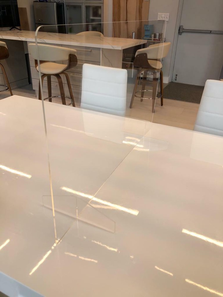 Sneeze Guard Acrylic Plexiglass Table Desk Checkout Counter Protective Shield