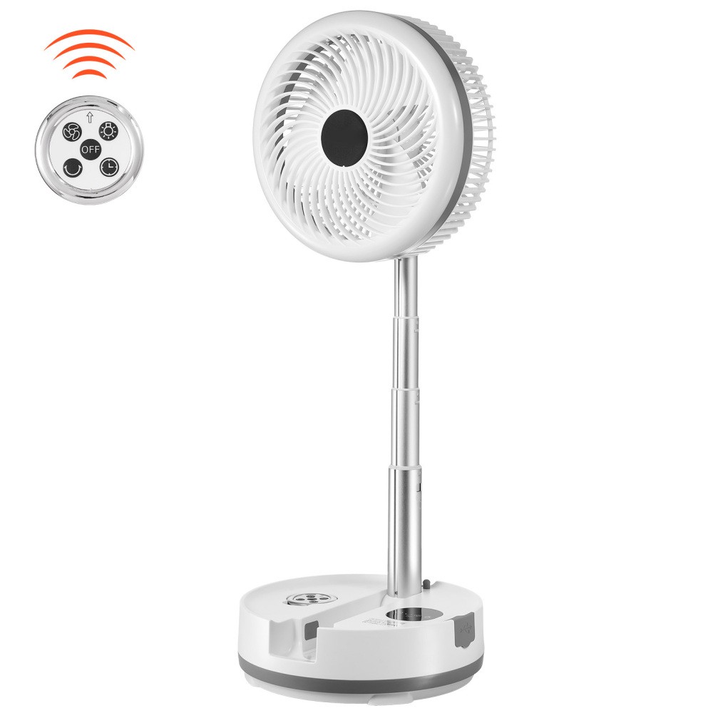 10" Foldable Oscillating Fan with Remote, 9 Speed, Rechargeable, Adjustable