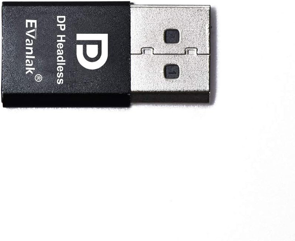 DisplayPort Headless Ghost Display Emulator for PC 4K DP Dummy Plug (fit Headles