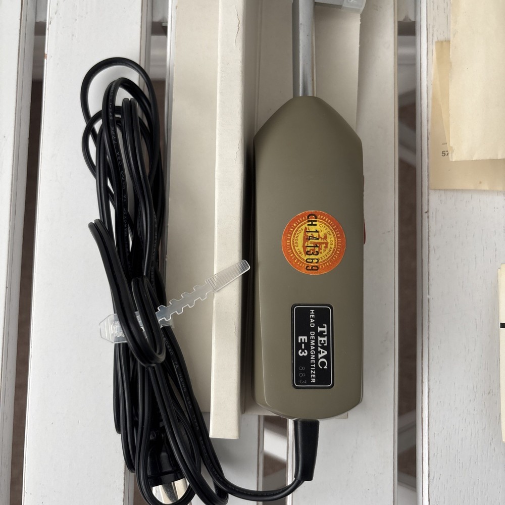 TEAC E-3 Tape Head Demagnetizer Reel Cassette Deck, Instructions Included