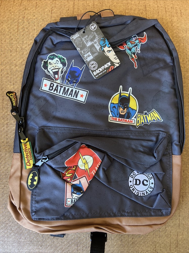 DC COMICS SUPERHERO BACKPACK BATMAN SUPERMAN DETECTIVE COMICS PALADONE