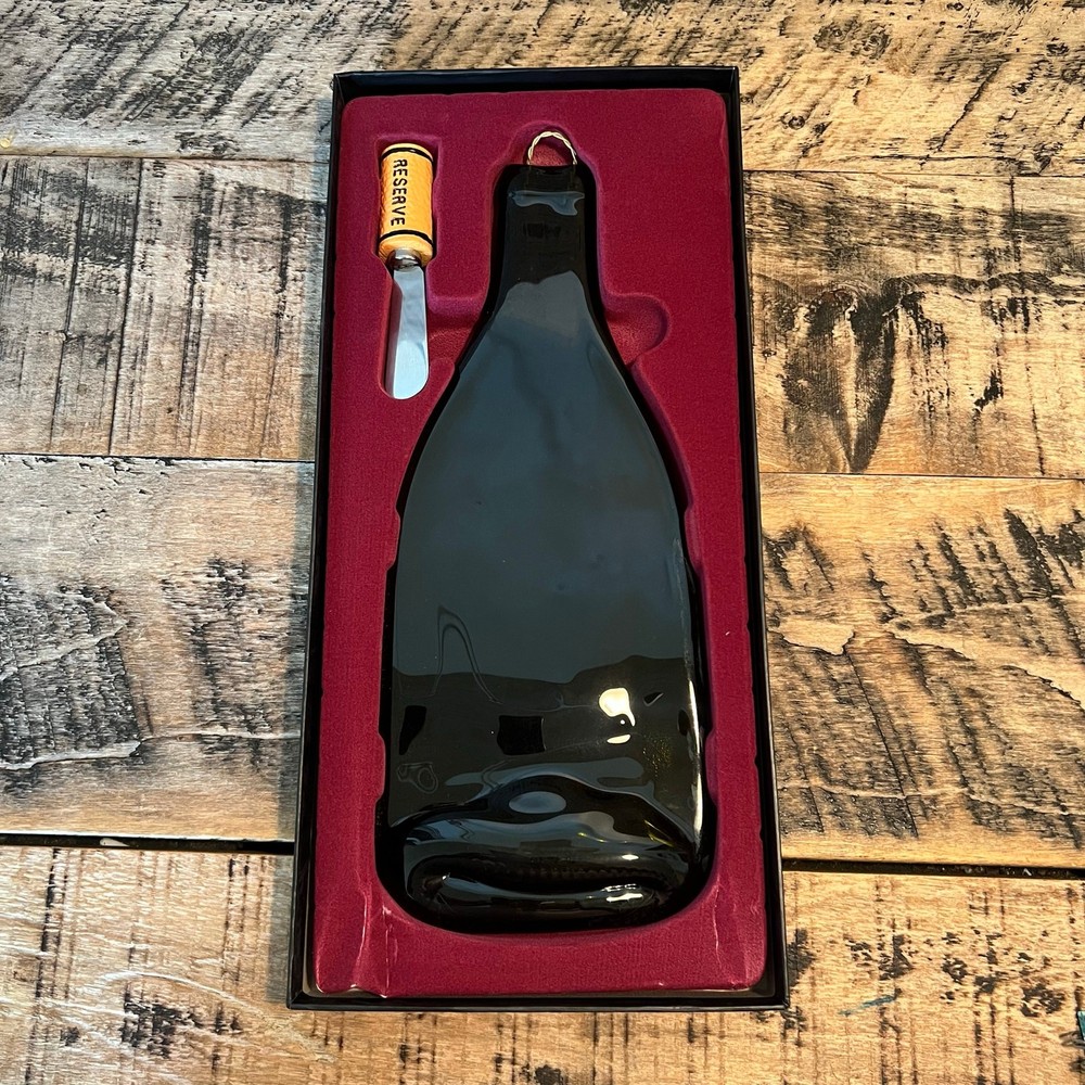 Vintage Wine Bottle Cheeseboard With Cork Cutter