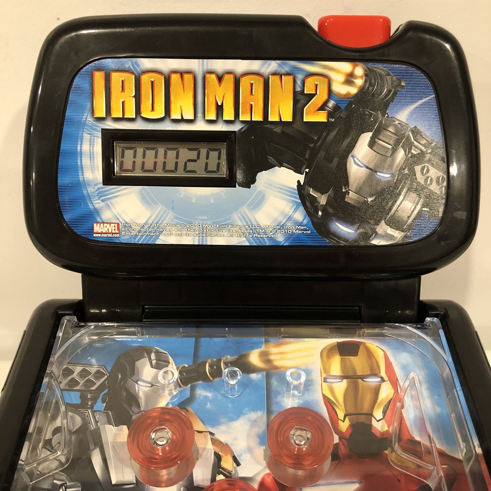 IRON MAN 2 ELECTRONIC TABLETOP PINBALL MACHINE GAME 2010 OFFICIAL MARVEL WORKS