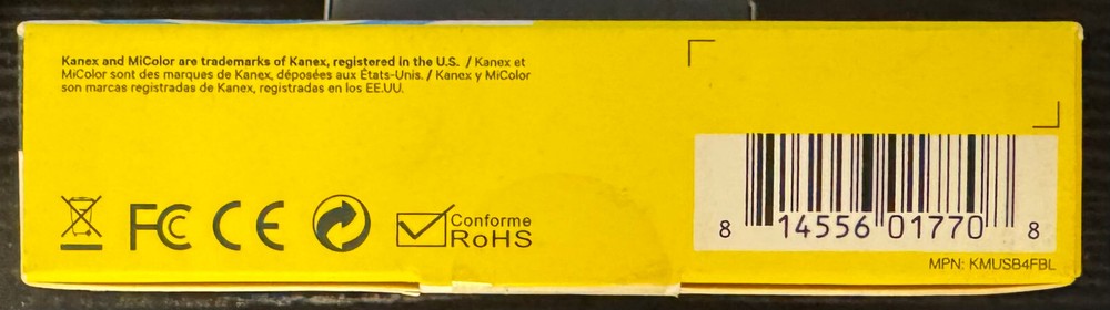 2/$19.99 Kanex"MiColor Micro USB ChargeSync 4' Cable" (KMUSBB4FBL)